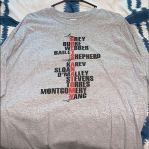 Long sleeve grey's anatomy shirt